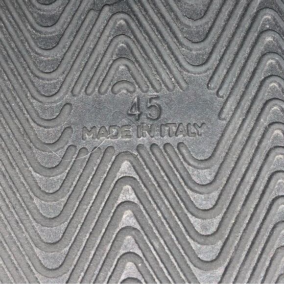 BAKENCIAGA size 45 white leather & rubber POOL SLIDE sandal flip flops - Picture 6 of 10